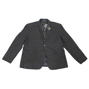New Mage Male black 2 buttons  80% linen sports coat men’s size 3XL or 50R
